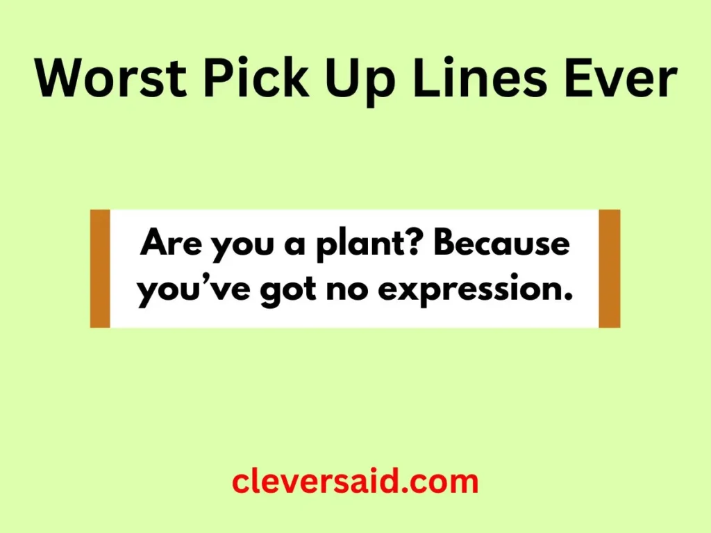 Worst Pick Up Lines Ever