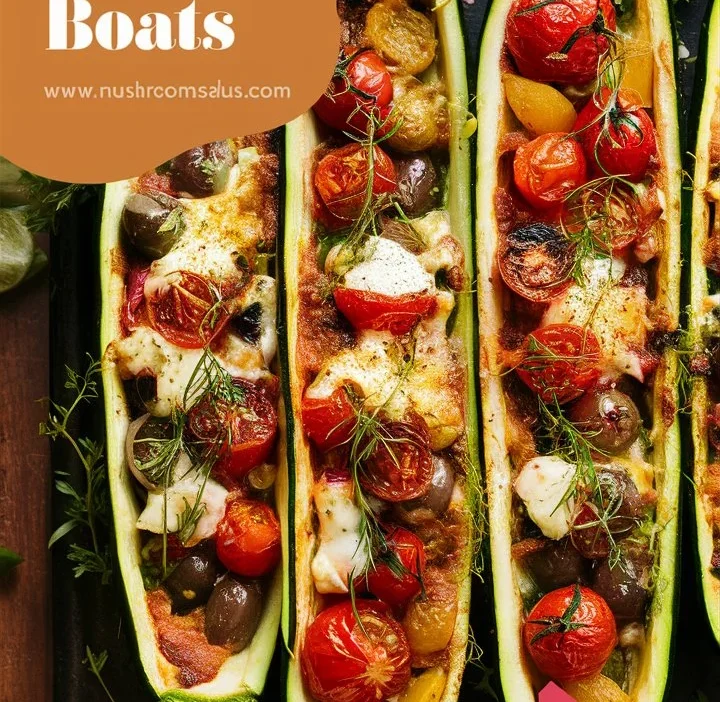 Vegetarian Stuffed Zucchini Boats