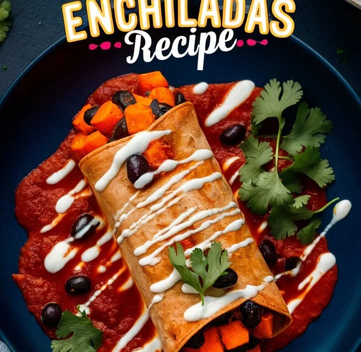Savory Sweet Potato Black Bean Enchiladas Recipe