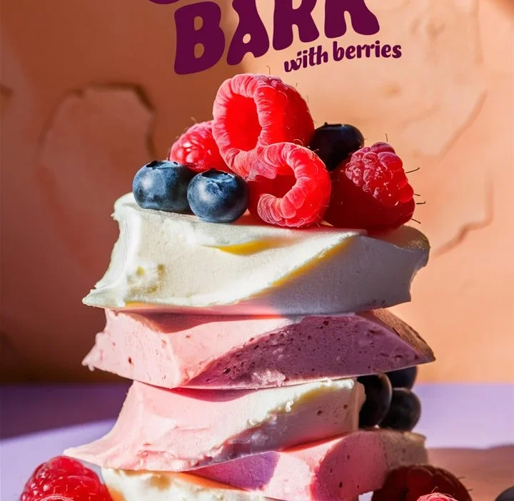 Frozen Yogurt Bark with Berries